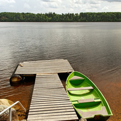 Naklejka premium Pier at the river.