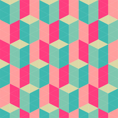 abstract retro geometric seamless pattern