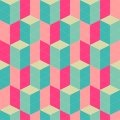 abstract retro geometric seamless pattern