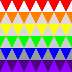 Tableaux sur verre Zigzag motif sans soudure géométrique rétro abstrait