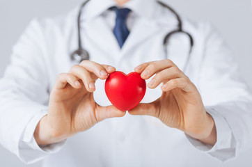 man hands with heart