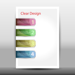 Illustration of modern design template with options
