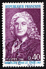Postage stamp France 1968 Alain Rene LeSage, Novelist