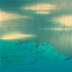 Vintage beautiful blue sky with clouds