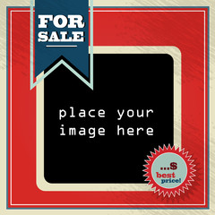 Vintage style sale background illustration with copy-space