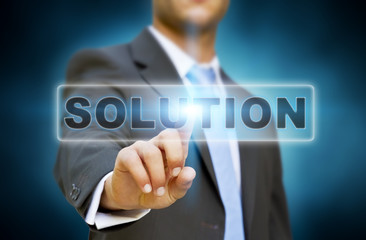 Businessman solution concept