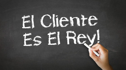 Fototapeta premium Customer is king (In Spanish)
