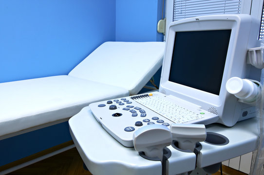 Medical ultrasound diagnostic equipment at clinic