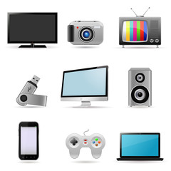 Computer and technology icon set