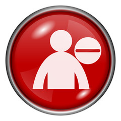 Red round glossy icon