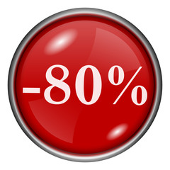 Red round glossy icon