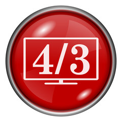 Red round glossy icon