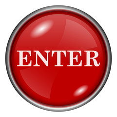 Red round glossy icon