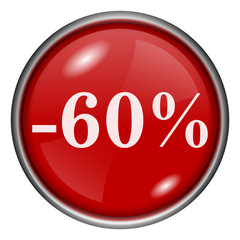 Red round glossy icon