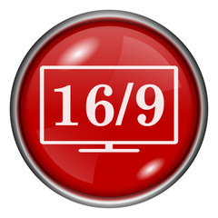 Red round glossy icon