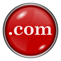 Red round glossy icon