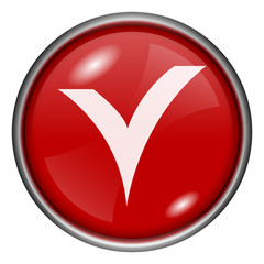 Red round glossy icon