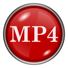 Red round glossy icon