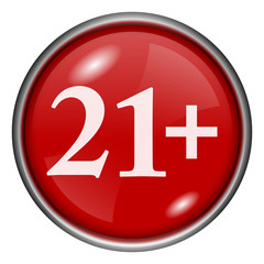 Obraz premium Red round glossy icon