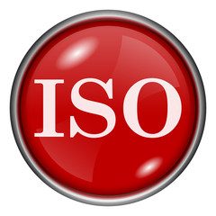 Red round glossy icon