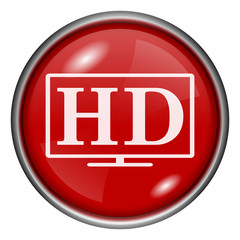 Red round glossy icon