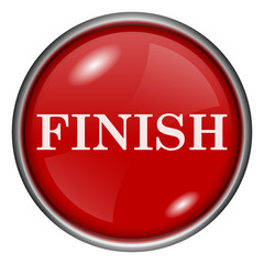 Red round glossy icon
