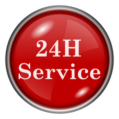 Red round glossy icon