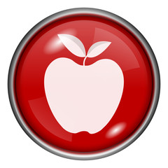 Red round glossy icon