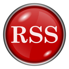 Red round glossy icon