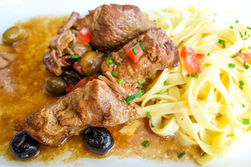 pasta and pork