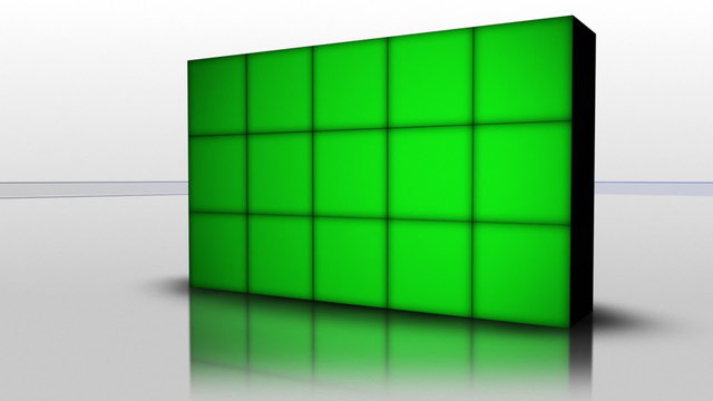 Falling Green Screen Cubes, Loop - HD1080