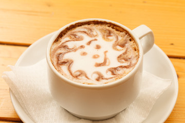 Morning Cup cappuccino with smile
