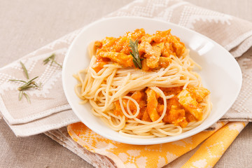 pasta with pumpkin