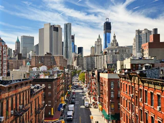 Türaufkleber New York Stadtbild von Lower Manhattan