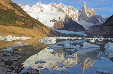 Cerro Torre-berg. Nationaal park Los Glaciares.