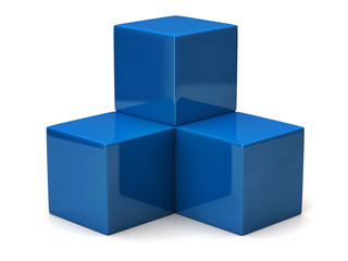 Blue cubes