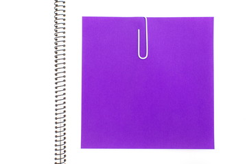 Colored papers  with staple