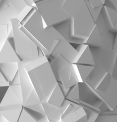 Abstract white 3d mosaic pattern