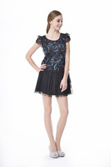 full-length portrait of a styled professional model-full body