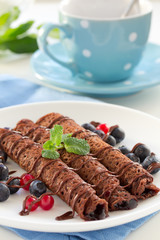 Pancakes with pears.