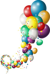 background with beauty multicolored balloons
