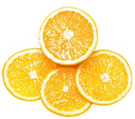 Fototapeta premium fresh orange isolated over white background