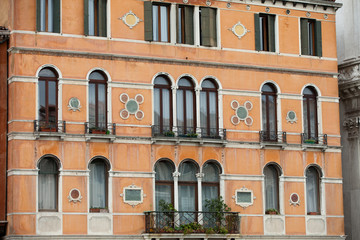 Fototapeta na wymiar Venice - Exquisite antique building at Canal Grande