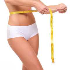 woman with measure tape