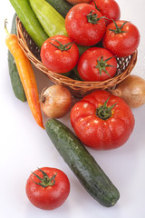 freshly picked organic vegetables