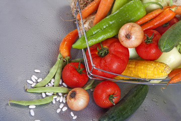 freshly picked organic vegetables