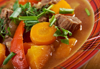 Irish stew with tender lamb meat