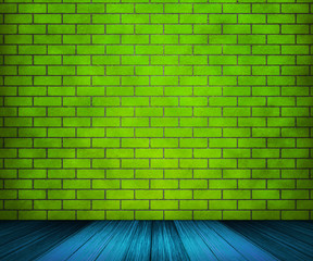 Green Brick Room Backdrop