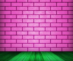 Pink Brick Room Backdrop