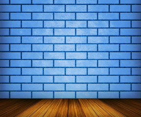 Blue Brick Room Backdrop